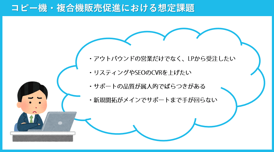 コピー機・複合機チャットボットの想定課題