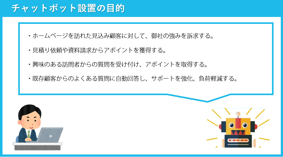 コピー機・複合機チャットボット設置の目的